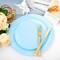 60PCS Baby Shower Blue Disposable Plastic Plates - 10.25” and 7.5” (Solid Blue)